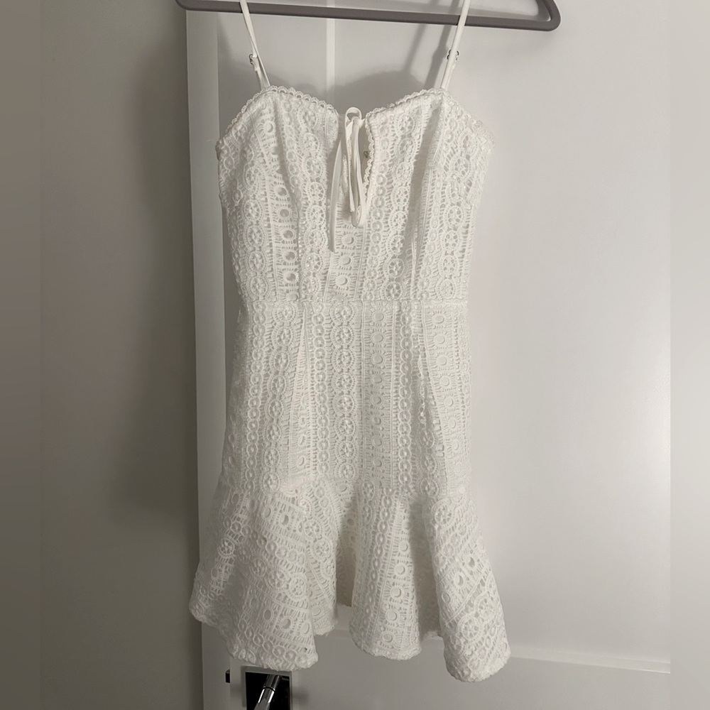 White mini dress